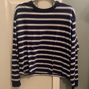 Navy Striped Long Sleeve Tee